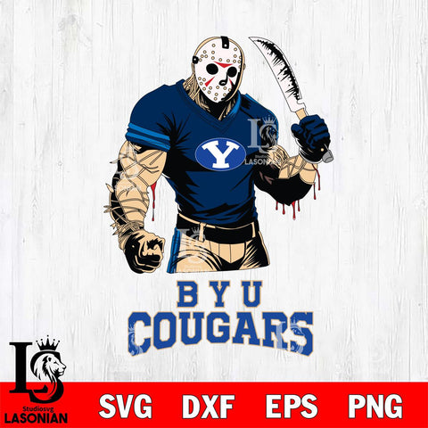 BYU Cougars Jason Voorhees Svg Eps Dxf Png File, Digital Download