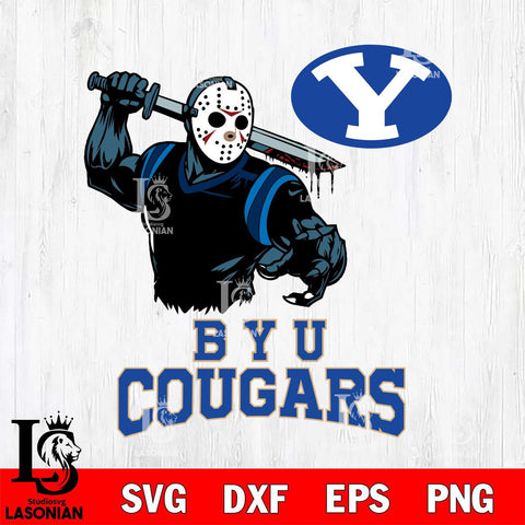 BYU Cougars Jason Voorhees 5 Svg Eps Dxf Png File, Digital Download