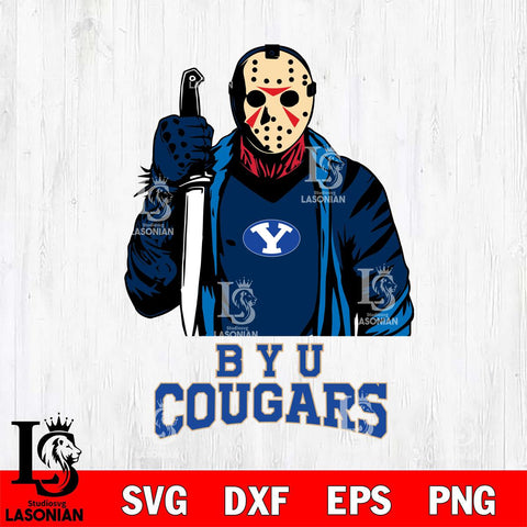 BYU Cougars Jason Voorhees 6 Svg Eps Dxf Png File, Digital Download