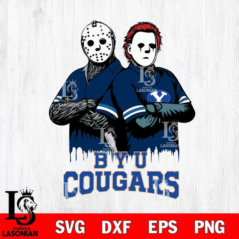 BYU Cougars Jason Voorhees 8 Svg Eps Dxf Png File, Digital Download