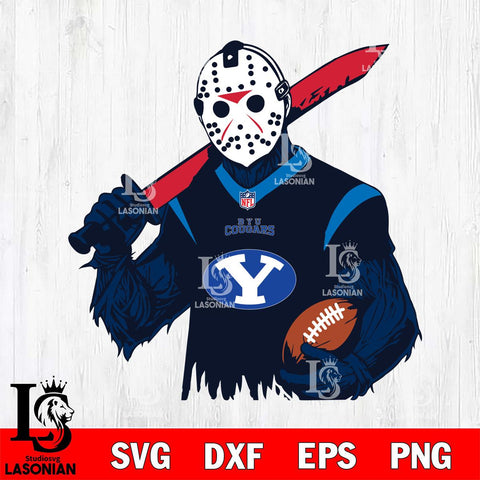 BYU Cougars Jason Voorhees Horror 11 Svg Eps Dxf Png File, NCAA svg, Digital Download, Instant Download