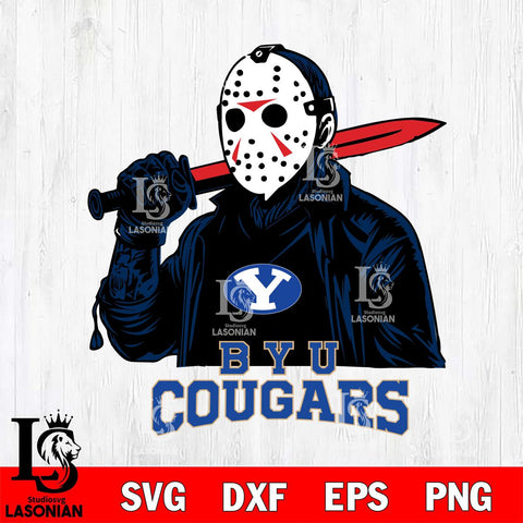 BYU Cougars Jason Voorhees Horror 12 Svg Eps Dxf Png File, NCAA svg, Digital Download, Instant Download