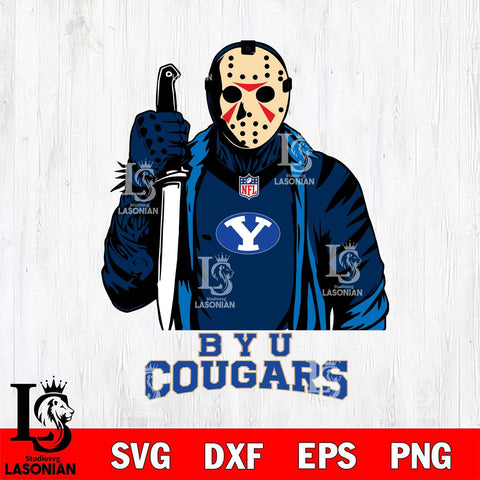 BYU Cougars Jason Voorhees Horror 3 Svg Eps Dxf Png File, NCAA svg, Digital Download, Instant Download