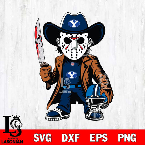 BYU Cougars Jason Voorhees Horror Svg Eps Dxf Png File, NCAA svg, Digital Download, Instant Download