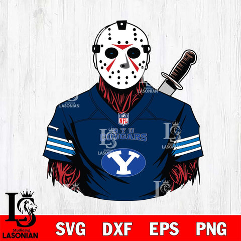 BYU Cougars Jason Voorhees Horror 4 Svg Eps Dxf Png File, NCAA svg, Digital Download, Instant Download