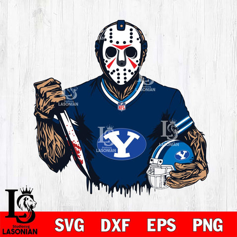 BYU Cougars Jason Voorhees Horror 5 Svg Eps Dxf Png File, NCAA svg, Digital Download, Instant Download