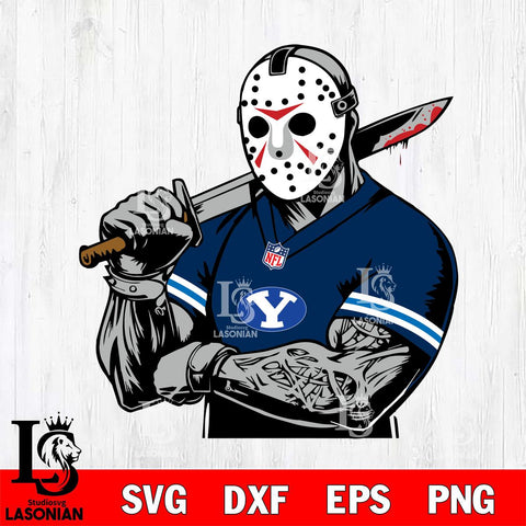 BYU Cougars Jason Voorhees Horror 6 Svg Eps Dxf Png File, NCAA svg, Digital Download, Instant Download