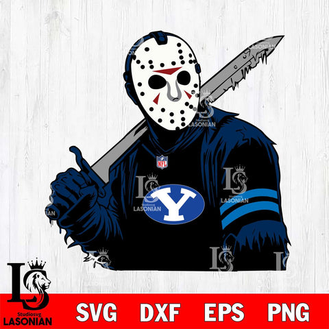 BYU Cougars Jason Voorhees Horror 7 Svg Eps Dxf Png File, NCAA svg, Digital Download, Instant Download