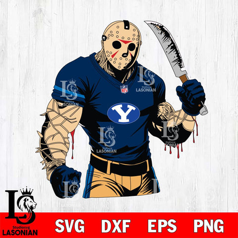 BYU Cougars Jason Voorhees Horror 8 Svg Eps Dxf Png File, NCAA svg, Digital Download, Instant Download