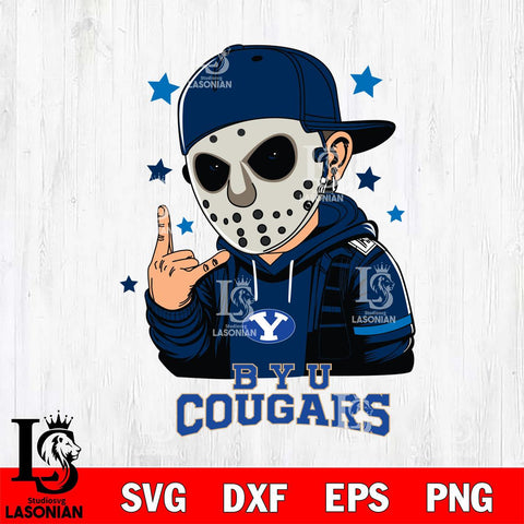 BYU Cougars Jason Voorhees Horror 9 Svg Eps Dxf Png File, NCAA svg, Digital Download, Instant Download