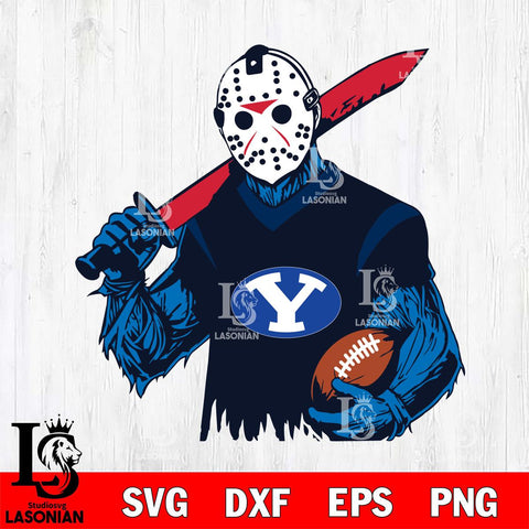 BYU Cougars Jason Voorhees Horror Halloween 2 Svg Eps Dxf Png File, NCAA svg, Digital Download, Instant Download