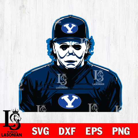 BYU Cougars Michael Myers Horror Halloween Svg Eps Dxf Png File, NCAA svg, Digital Download, Instant Download