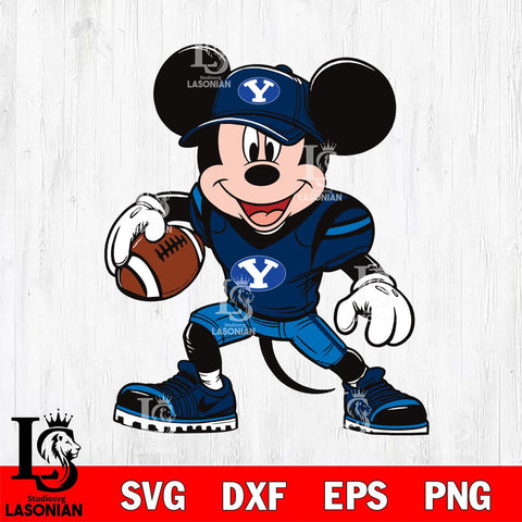 BYU Cougars Mickey Mouse Svg Eps Dxf Png File, NCAA svg, Digital Download, Instant Download