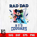 BYU Cougars Mickey Mouse Sport Rad Dad SVG DXF EPS PNG FILE, NCAA File Cut,Digital Download,Instant Download