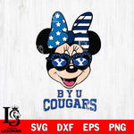 BYU Cougars Minnie Mouse Love 2, Svg Eps Dxf Png File, Digital Download