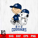 BYU Cougars Peanuts Snoopy Friends SVG DXF EPS PNG FILE,Snoopy File Cut, NCAA Digital Download,Instant Download,Christmas Silhouette