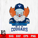 BYU Cougars Pennywise Horror Sport 2 Svg Eps Dxf Png File, Digital Download