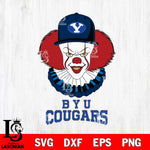 BYU Cougars Pennywise Horror Sport 4 Svg Eps Dxf Png File, Digital Download