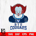 BYU Cougars Pennywise Horror Sport 5 Svg Eps Dxf Png File, Digital Download
