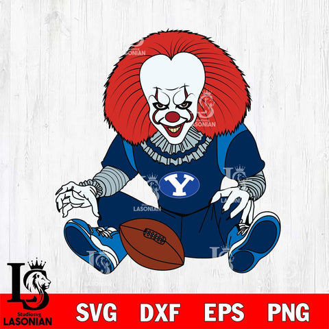 BYU Cougars Pennywise Horror Sport 6 Svg Eps Dxf Png File, Digital Download