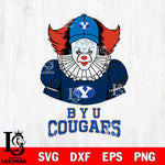 BYU Cougars Pennywise Horror Sport 7 Svg Eps Dxf Png File, Digital Download