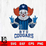 BYU Cougars Pennywise Horror Sport 8 Svg Eps Dxf Png File, Digital Download