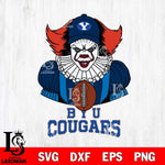 BYU Cougars Pennywise Horror Sport 9 Svg Eps Dxf Png File, Digital Download