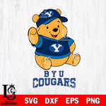 BYU Cougars Pooh Bear Disney, Svg Eps Dxf Png File, Digital Download