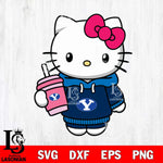 BYU Cougars Pretty Hello Kitty Svg Eps Dxf Png File, Digital Download, Instant Download