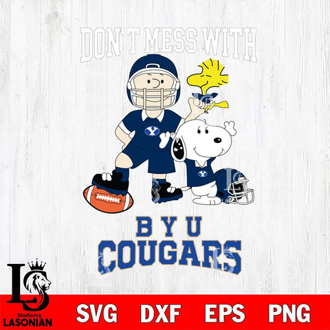 BYU Cougars Snoopy Dont mess with SVG DXF EPS PNG FILE,Snoopy File Cut, NCAA Digital Download,Instant Download,Christmas Silhouette