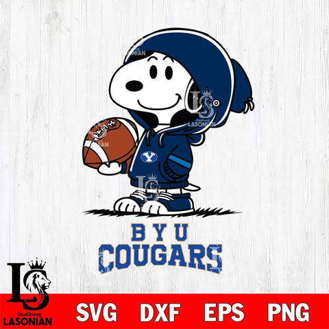 BYU Cougars Snoopy Football Svg Eps Dxf Png File, NCAA svg , Digital Download , Instant Download, Cricut File