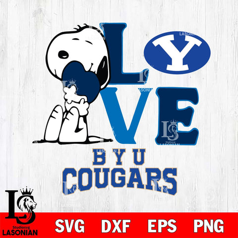 BYU Cougars Snoopy Sport 10 Svg Eps Dxf Png File, Digital Download