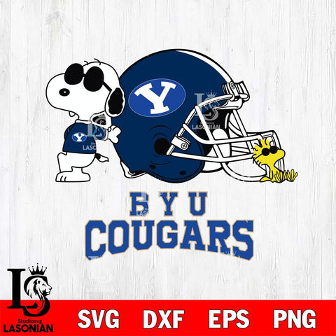 BYU Cougars Snoopy Sport 2 Svg Eps Dxf Png File, Digital Download