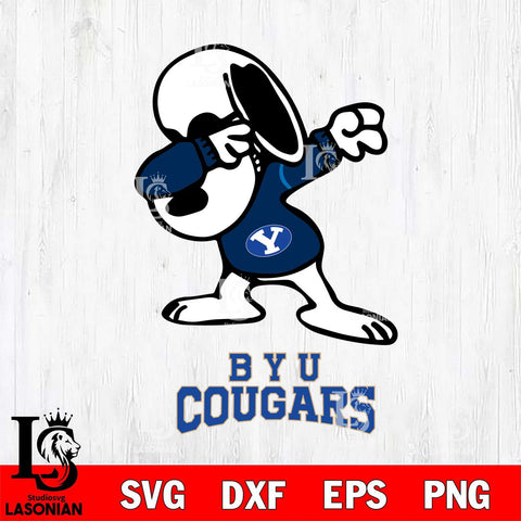 BYU Cougars Snoopy Sport 3 Svg Eps Dxf Png File, Digital Download