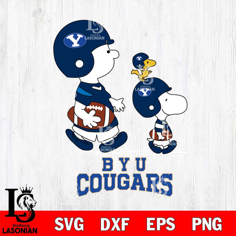 BYU Cougars Snoopy Sport Svg Eps Dxf Png File, Digital Download