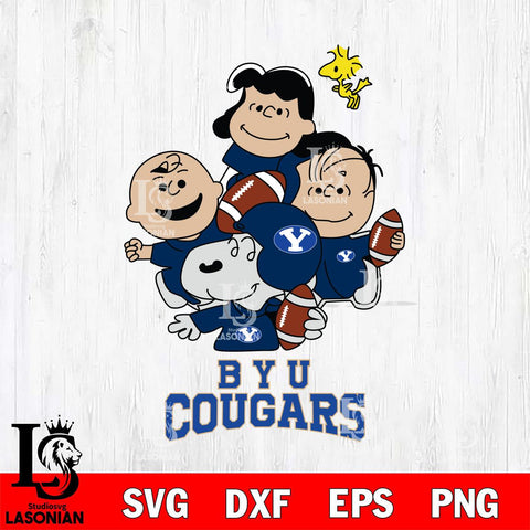 BYU Cougars Snoopy Sport 4 Svg Eps Dxf Png File, Digital Download