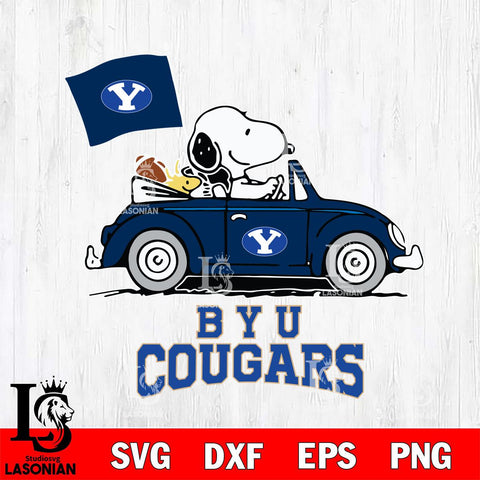 BYU Cougars Snoopy Sport 5 Svg Eps Dxf Png File, Digital Download