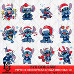 BYU Cougars Stitch Christmas NCAA Bundle 12 Svg Eps Dxf Png File, Digital Download, Instant Download