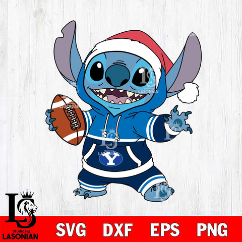 BYU Cougars Stitch Football Christmas File Cut, NCAA SVG DXF EPS PNG FILE, Digital Download , Criucut , Silhouette