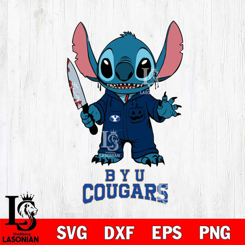 BYU Cougars Stitch Horror 2 Svg Eps Dxf Png File, NCAA svg, Digital Download, Instant Download
