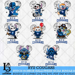 BYU Cougars Stitch Horror Halloween Bundle NCAA Svg Eps Dxf Png File, Digital Download, Instant Download