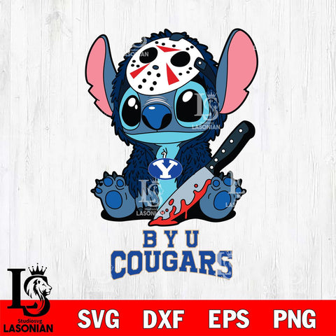 BYU Cougars Stitch Jason Voorhees Svg Eps Dxf Png File, NCAA svg, Digital Download, Instant Download