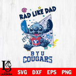 BYU Cougars Stitch Love Rad Like Dad SVG DXF EPS PNG FILE, NCAA File Cut,Digital Download,Instant Download
