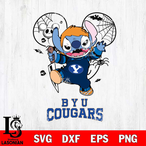 BYU Cougars Stitch Michael Halloween Svg Eps Dxf Png File, Digital Download, Instant Download