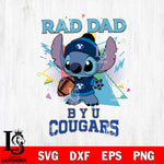 BYU Cougars Stitch Rad Dad SVG DXF EPS PNG FILE, NCAA File Cut,Digital Download,Instant Download