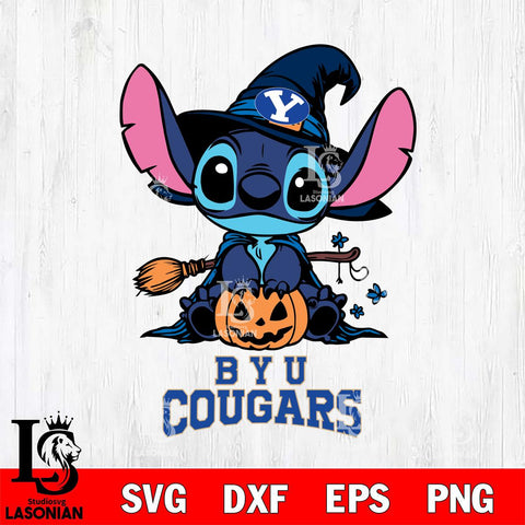BYU Cougars Stitch witch Svg Eps Dxf Png File, NCAA svg, Digital Download, Instant Download