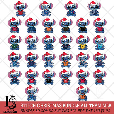 Baby Stitch Christmas MLB ALL TEAM SVG DXF EPS PNG file, Cut file cricut, Instant Download