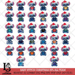 Baby Stitch Christmas NFL ALL TEAM Svg Eps Dxf Png File, Digital Download, Instant Download