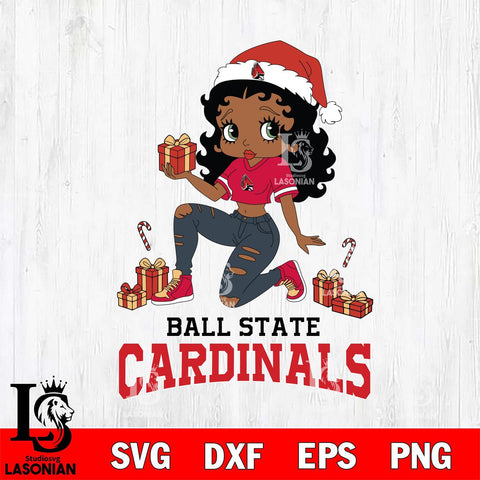 Ball State Cardinals Betty Boop Gift File Cut, NCAA SVG DXF EPS PNG PDF File, Digital Download , Criucut , Silhouette