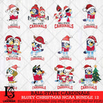 Ball State Cardinals Bluey Christmas NCAA Bundle 12 Cricut File Cut Files , Bluey Cricut , Christmas Svg , Bluey svg , Digital Download, dxf eps png pdf file